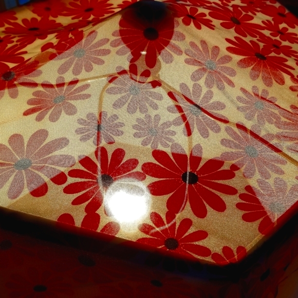 Red Daisy Women's Handkerchief Handbag Accessory Dainty Scarf - Picture 7 of 7